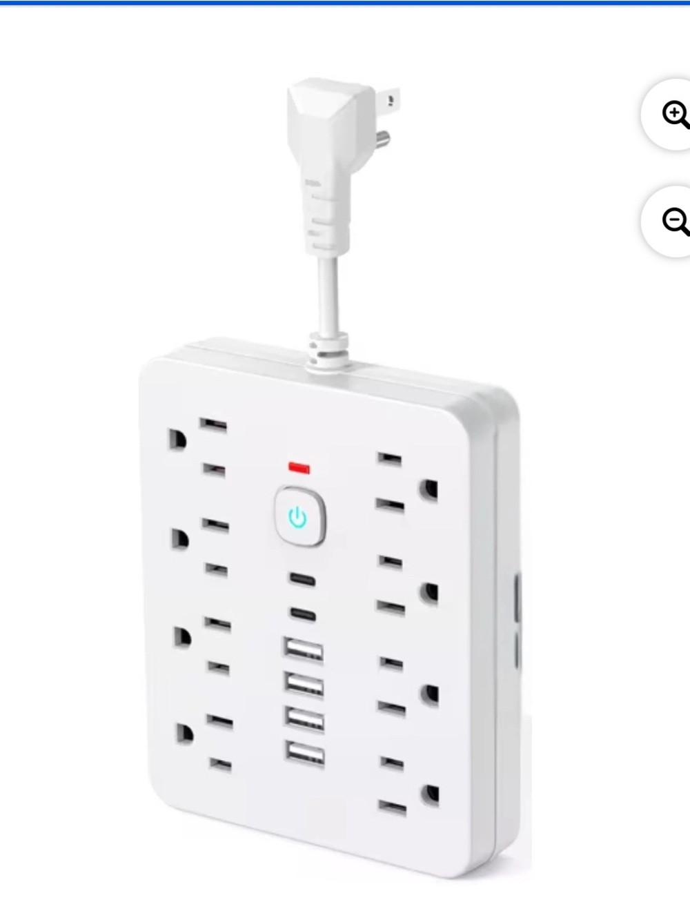 14-in-1 Power Strip Surge Protector with 8 AC Outlets, 4 USB & 2 Type-C Ports
